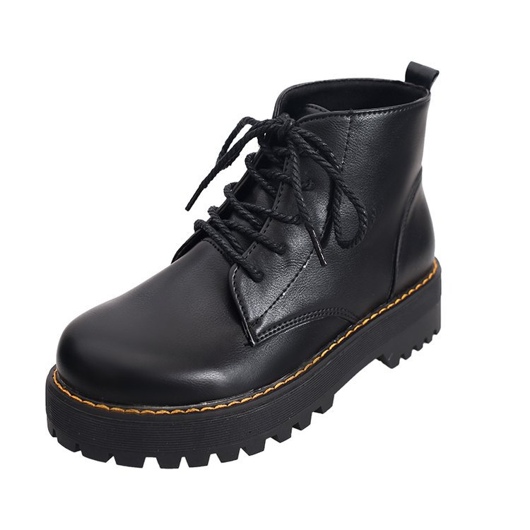 Mens Jarrick Ii Laced Leather Platform Boots  |  Platforms Mens Black — Smooth+Paris