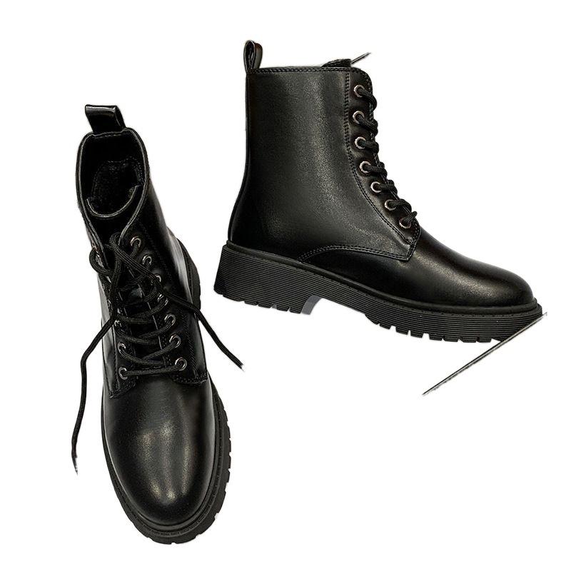 Womens Emmeline Smooth Lace Up Boots  |  Boots Boots Black — Polished Smooth