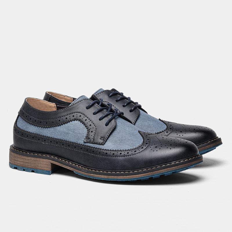 Womens/ Mens 3989 Bex Smooth Leather Brogue Shoes  |  Oxfords Mens Black — Smooth Leather