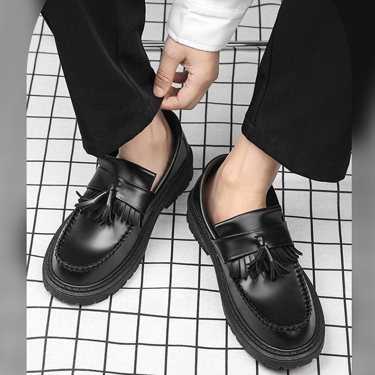 Womens/ Mens Adrian Smooth Leather Tassel Loafers  |  Loafers Loafers Black — Polished Smooth