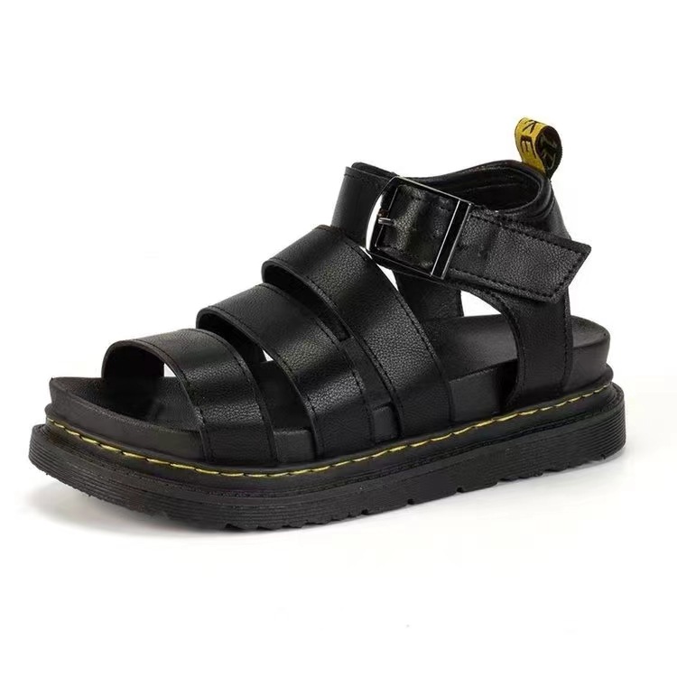 Womens/ Mens Wrenlie Grizzly Leather Fisherman Sandals  |  Sandals Mens Black — Grizzly