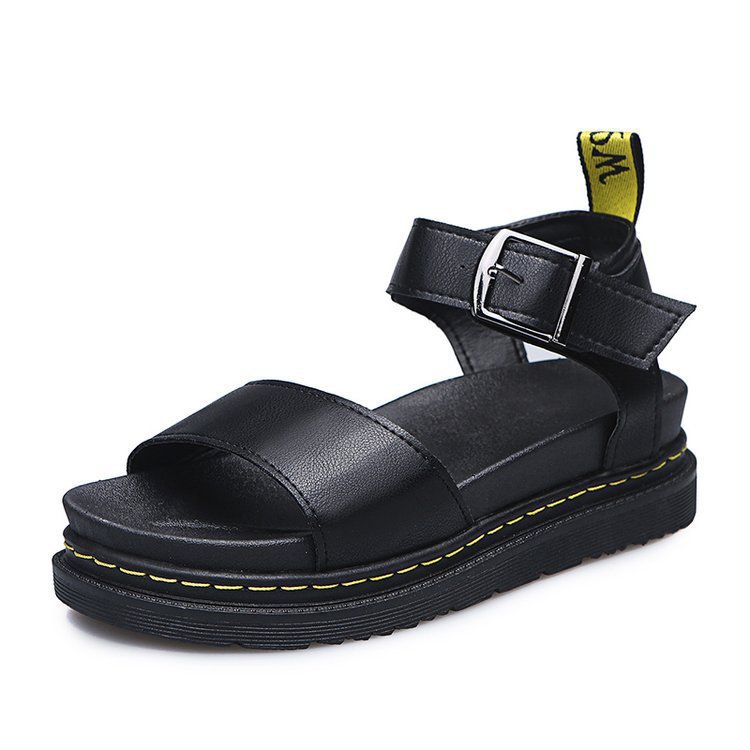 Womens Voss Leather Strap Sandals  |  Sandals Sandals Black+Black — Hydro Leather